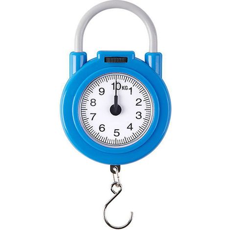 Balance de précision portable à main, à ressort, capacité de charge de 22 lb, pour peser de petits aliments à la maison, couleur bleue. (1/5)