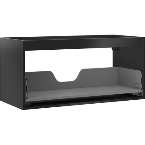 Mexen Box-A Waschtischunterschrank 100 cm, 1 Schublade, schwarz matt - 91AX0-1000-470-1-71