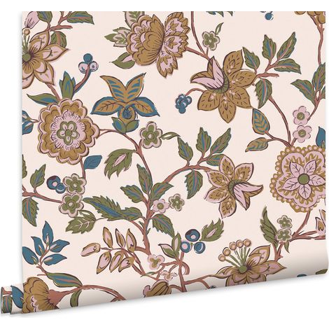 Joules Vliestapete Scot Floral Mehrfarbig 10mx52cm (1/5)