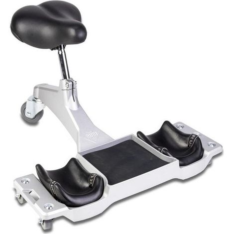 RUBI Asiento Ergonómico Profesional SR-1 con Ruedas Equipamiento de Seguridad Protección con Rodilleras Substituibles Chasis Aluminio, Alta Resistencia y Estabilidad (1/5)