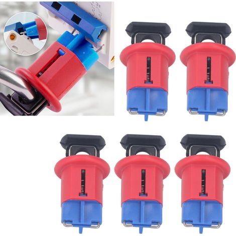 Dispositif de verrouillage de disjoncteur (lot de 5) : goupille de verrouillage pour interrupteur miniature standard, pour verrouillage électrique. (1/5)
