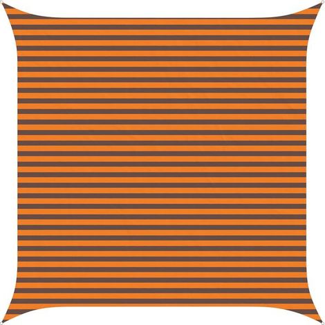 Voile d'ombrage orange-brun, 4 x 4 mètres, 100% polyester Oxford. (1/5)