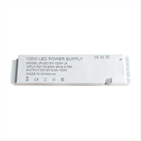 Transformateur AC220V vers DC12V pour éclairage d'armoire, 100W, prise UE (1/5)