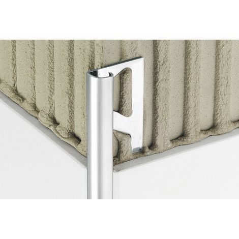 Schluter – Profilé quart de rond acier inoxydable 8 mm – Longueur 2,5 m – Pour angles sortants – V2A et V4A