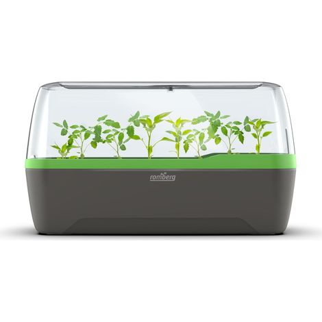 Romberg STYLE BOQUBE Gewächshaus & Pflanzkasten-System 41x17x23cm mit Belüftung anthrazit/grün (1/5)