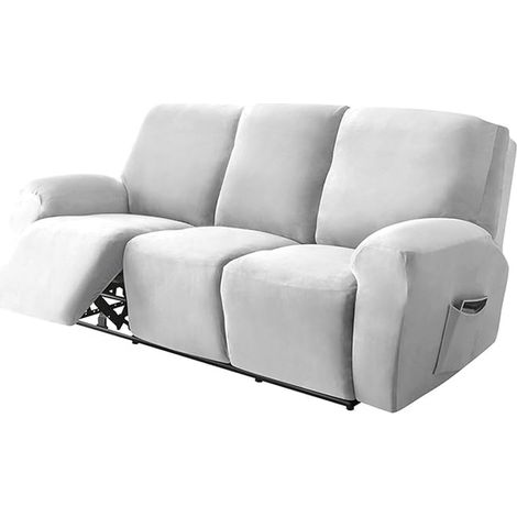 Armchair Cover - Light Grey - 3 Seater (1/5)