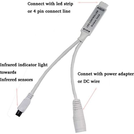 Telecommande LED 5V-24V Controleur LED RGB 24 Touches pour Ruban LED RGB 5050 3528 avec telecommande controler Mini LED (1/4)