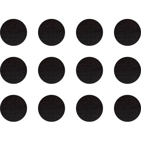 12x Cache vis adhésif autocollant diamètre 40mm protection bouchon trou obturateur meuble table chaise maison, Chêne noir
