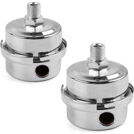 2Pcs Silencieux de Filtre de Compresseur d'Air, filtre à air en métal, filtre d'aspiration silencieux pour Utiliser dans l'Entrée du Compresseur d'Air et Bloquer la Poussière Réduire le Noise - 16 mm (1/5)