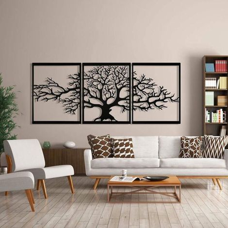 Wanddekoration, Baum-Wanddekoration für Wohnzimmer, Schlafzimmerdekoration, Lebensbaum, Heimdekoration, 45 x 118 cm (1/4)