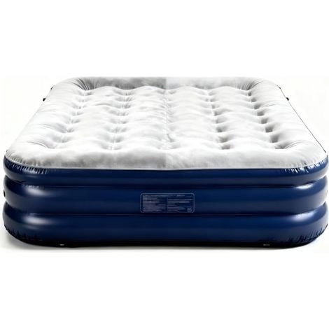 Self-Inflating Mattress for 2 People, [2600mAh Automatic Air Pump] Inflatable Mattress, PVC + Flocked, 200X152X40cm, for Camping, Travel, Hosting Guests