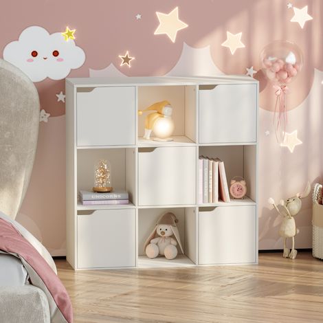 Étagère cube pour enfants Ljunshund 90 x 90 x 30 cm blanc [en.casa] (1/5)