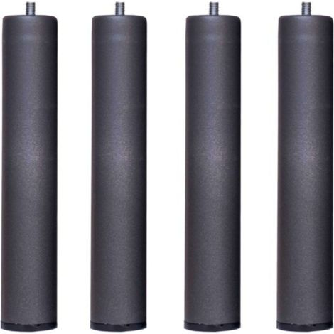 Pack 4 Patas 20 cm para somier o Base tapizada cilindricas Medidas Especiales Metal