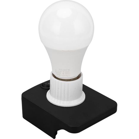 Ampoule LED E27 7W 700LM 6500K Blanc Froid 12-60V, avec adaptateur pour batterie HITACHI 18V, éclairage portable (1/5)