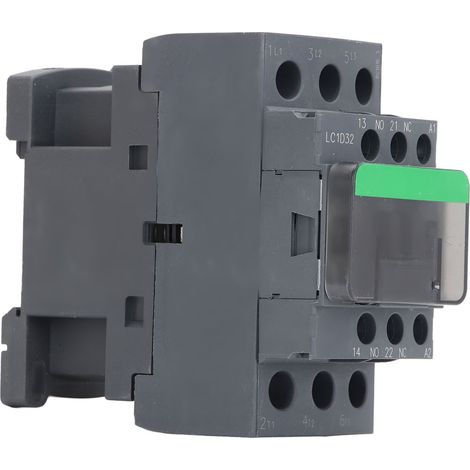 Contacteur électrique 32A 380V AC boîtier PC bobine cuivre contacts alliage argent haute résistance 1NO 1NC AC220V (1/5)