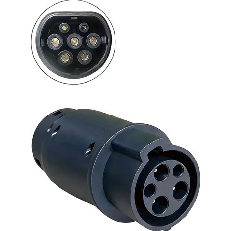 Adaptador de cargador para vehículos eléctricos, tipo 1 a tipo 2, tipo 2 a tipo 1, tipo 1 a tipo 2 (1/2)