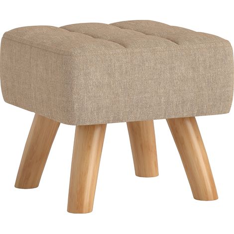 Pouf repose-pieds VERONICA marron clair