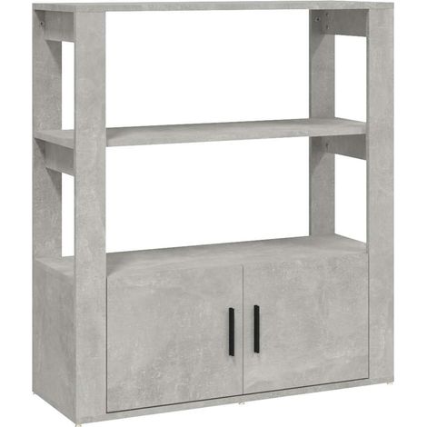 Maison Exclusive - Credenza Grigio Cemento 80x30x90 cm in Legno Multistrato (1/5)