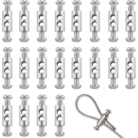 20 morsetti per cavi con cappucci terminali a vite, morsetti per cavi e fili di diametro 1-2 mm, morsetti a doppia estremità