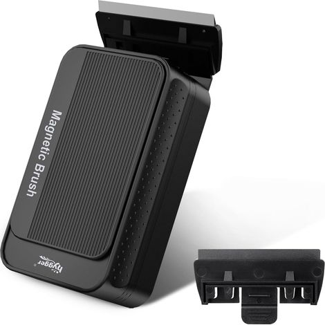 Aimant À Algues Aimant Brosse Aquarium Nettoyage Vitre,Nettoyeurs d'algues pour Aquarium Magnétique Outil de Nettoyage Avec Grattoir(M) (1/5)