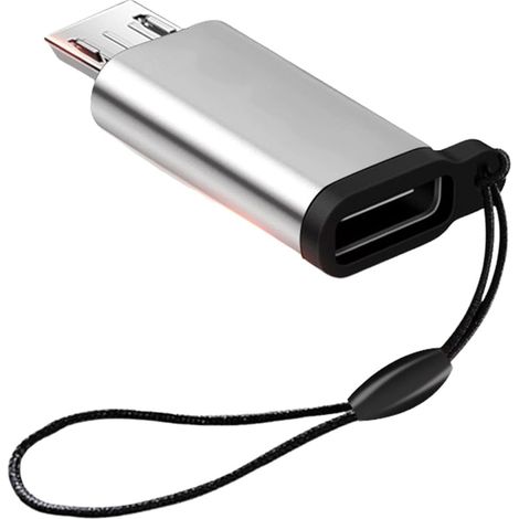 Adaptateur USB femelle vers mâle - Convertisseur USB Type C femelle vers mâle, convertisseur de charge rapide en aluminium avec cordon pour la charge et le transfert de données (1/5)