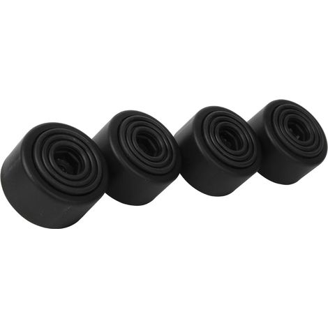 Lot de 4 pieds de canapé ronds noirs, vis M8, platine de fixation, accessoires pour meubles, hauteur 35 mm (1/5)