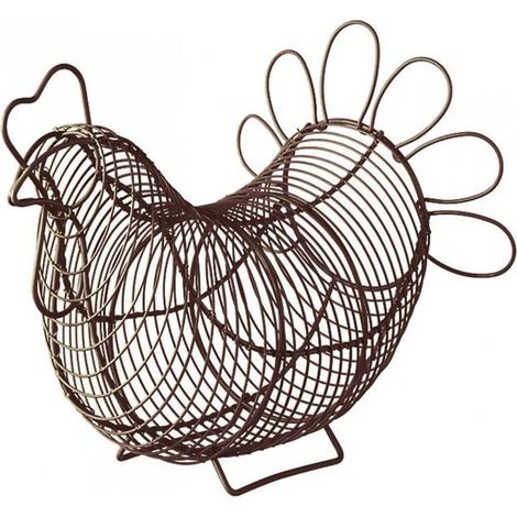 Panier à oeufs - L 22 x l 13.5 x H 20 cm - Marron