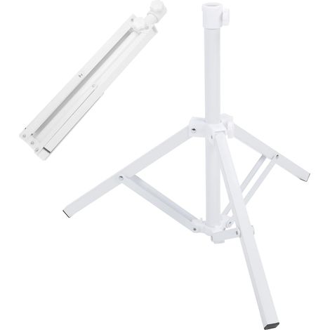Folding Parasol Base, Adjustable and Foldable Portable Triangular Iron Parasol Stand, Beach Stand (1/5)