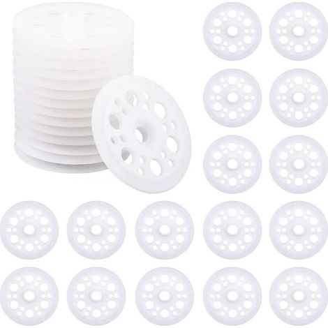 Rondelles Plastiques 100 x 46 mm Polypropylène pour Fixation Panneaux Isolation Foam [100 Pièces] (1/4)