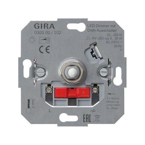 Gira LED-Dimmeins. 20 - 200 W Dreh-Aus Einsatz 030000 (1/5)