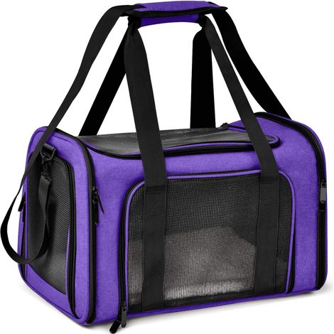 Sac de voyage pliable et imperméable pour chats et chiens, adapté aux chats et chiens de petite et moyenne taille, ainsi qu'aux chiots (jusqu'à 7 kg). Spécialement conçu pour les petits chiens et les (1/5)