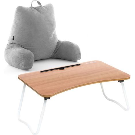 Conjunto de Mesa Plegable Auxiliar y Cojín de Lectura con Reposabrazos InnovaGoods OREILLER (1/5)