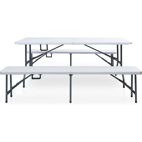 Maison Exclusive - Klappbarer Gartentisch mit 2 Bänken 180 cm Sta (1/5)