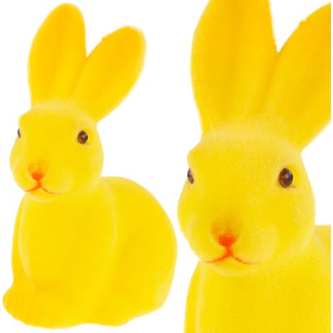 TG63605-10 Décoration de Pâques lapin en velours, grand format 15,5 cm (1/5)