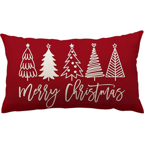 Funda de cojín, cremallera invisible, estampado navideño estilo casa de campo, decoración para sala de estar al aire libre, regalo familiar (1/5)