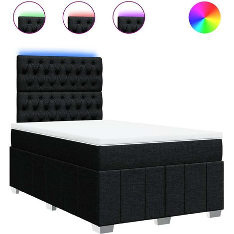 Maison Exclusive - Giroletto a Molle con Materasso Nero 120x190 cm in Tessuto (1/5)