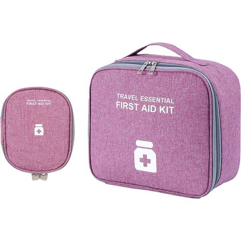 Erste-Hilfe-Set – Tragbare medizinische Organizer-Tasche – Für Reisen, Auto, Zuhause, Outdoor-Aktivitäten – 2-teilig (1/5)