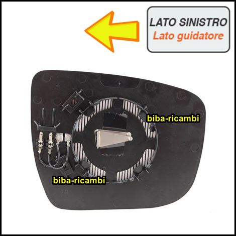 Piastra vetro specchio termico per nissan x-trail iii lato sx-guidatore
