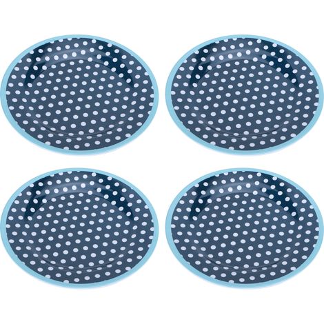 4 assiettes plates de 23 cm (9 pouces) pour salade de fruits et dessert, vaisselle et accessoires de cuisine (1/4)