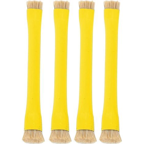 Brosse Antistatique, Brosse de Nettoyage de téléphone Portable à Double tête 4PCS, Poils durs, Antistatique antidérapant, poignée isolée, pour Nettoyer Les téléphones Mobiles(Jaune) (1/5)