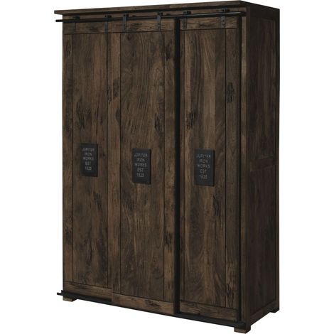 Kleiderschrank Mango 140x65x200 grau lackiert RAILWAY 269