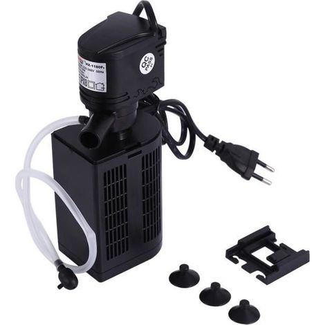 3 en 1 Filtre d\'aquarium submersible pompe à oxygène purificateur réservoir outil EU Plug (12W) (1/4)