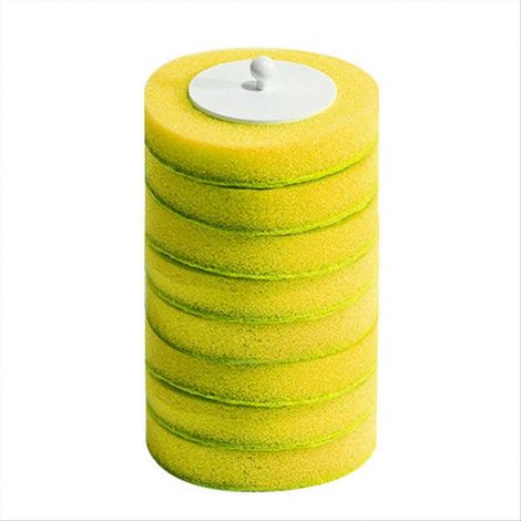 48 recharges de brosses de toilette jetables en mousse jaune, sans angle mort (1/5)