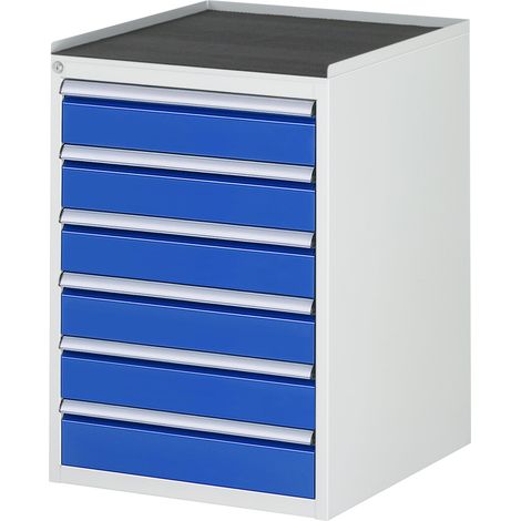 Rau Schubladenschrank m. Anti-Rutsch-Matte 6 Schubl.-L 6x120mm (1/5)