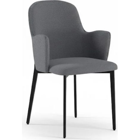 Flow, Set di 4 sedie in tessuto easy-clean Grigio Chiaro (53.5cm X 62.5cm H. 80cm)  Duzzle (1/5)