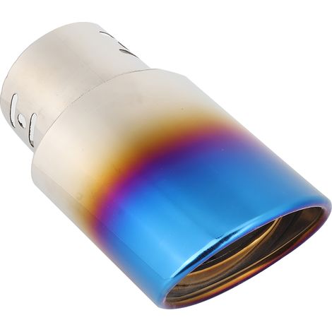 Embout d'échappement inox bleu titane 62mm (2,4 pouces) pour pot arrière auto, tuyau de silencieux modifié (1/5)