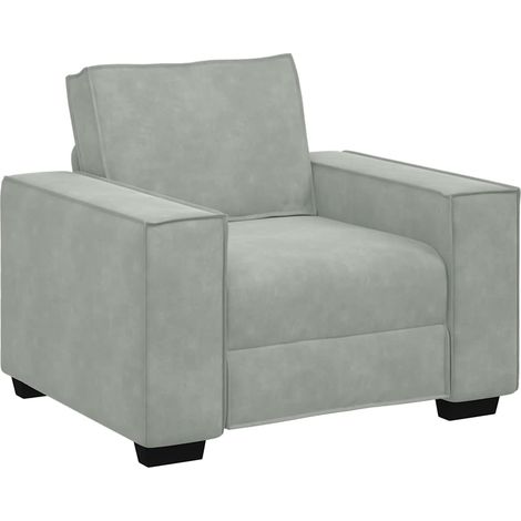 Fauteuil relax Fauteuil Gris clair 100x78x84 cm Velours (1/5)