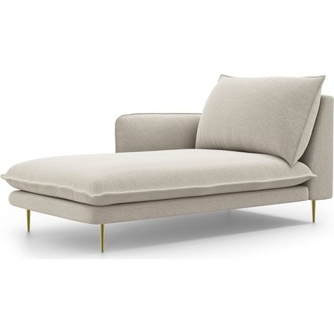 Méridienne gauche en tissu structurel beige clair (1/5)