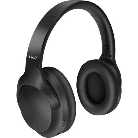 Casque Audio Bluetooth - LinQ - Pliable - Réduction de Bruit Active - Micro Intégré - Noir (1/5)