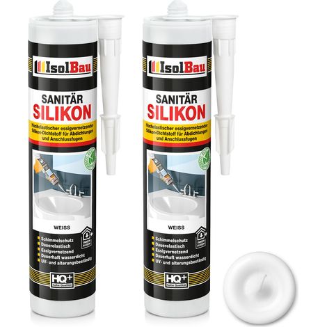 IsolBau Serviettes hygiéniques en silicone blanc 2 x 300 ml